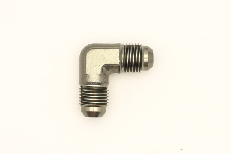 DeatschWerks 6AN Male Flare To 6AN Male Flare 90-Degree Coupler Fitting - 0