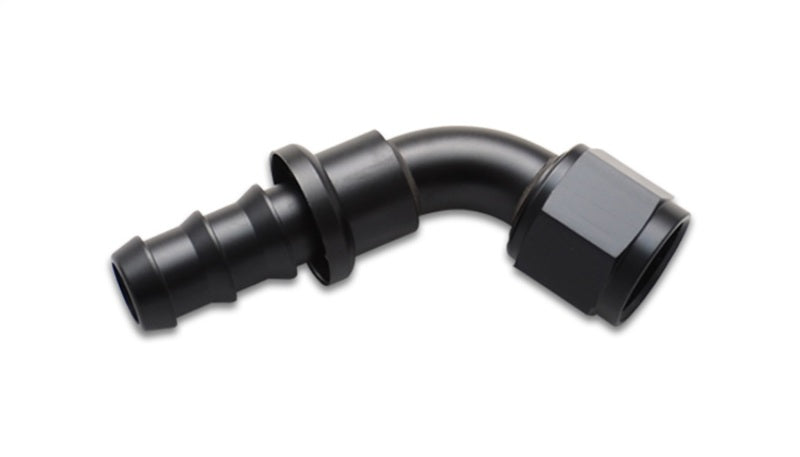 Vibrant Push-On 60 Degree Hose End Elbow FittingSize -10AN - 0