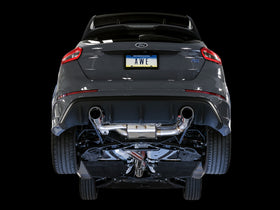 AWE Tuning Ford Focus RS SwitchPath Cat-Back Exhaust - Chrome Silver Tips - 0