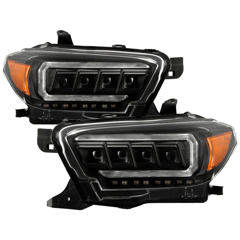 Spyder 16-20 Toyota Tacoma LED Model Only High-Power LED Headlights - Black PRO-YD-TT16LEDAP-BK - 0