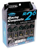 Project Kics 12X1.25 Black R26 Lug Nuts - 16+4-1