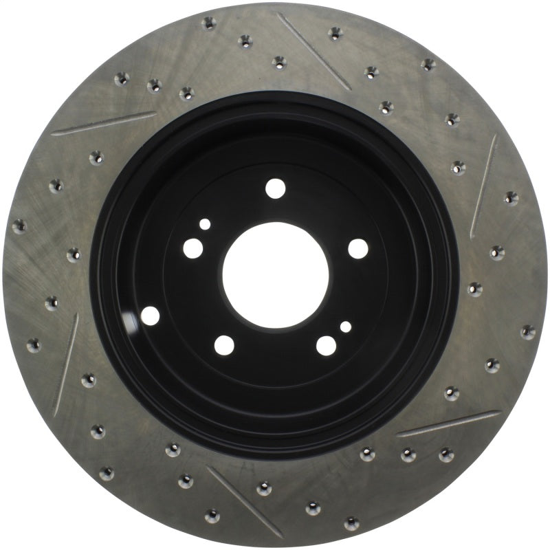 StopTech 10 Hyundai Genesis Coupe w/ Factory Brembo Slotted & Drilled Right Rear Rotor - 0