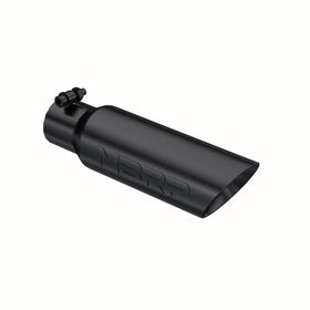 MBRP Universal Tip 3.5 O.D. Dual Wall Angled 2.5 inlet 12 length - Black Finish - 0
