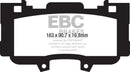 EBC 15+ Ford Mustang 2.3 Turbo Performance Pkg Redstuff Front Brake Pads-2
