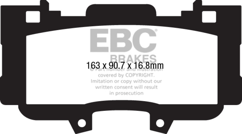 EBC 15+ Ford Mustang 2.3 Turbo Performance Pkg Redstuff Front Brake Pads - 0