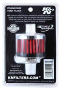 K&N Clamp On Rubber Base Crankcase Vent Filter 0.375in Flange ID x 2in OD x 1.5in Height-13