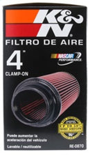 K&N Universal Rubber Filter 4inch FLG / 6inch OD-B / 4-5/8inch OD-T / 9inch H-15