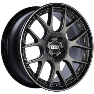 BBS CH-RII 21x9 5x112 ET32 Satin Black Center Platinum Lip SS Rim Prot Wheel PFS Req w/MS Etching