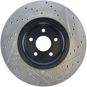 StopTech 14+ Ford Focus ST w/ 335mm Brakes Front Right Slotted & Drilled Rotor - 0