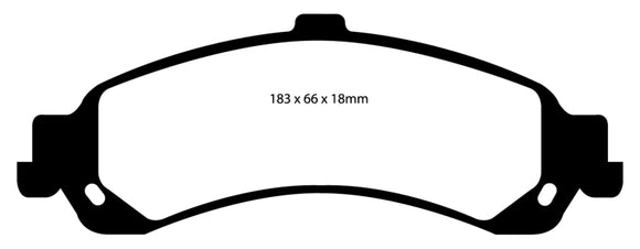 EBC 02 Cadillac Escalade 5.3 (PBR rear caliper) Yellowstuff Rear Brake Pads