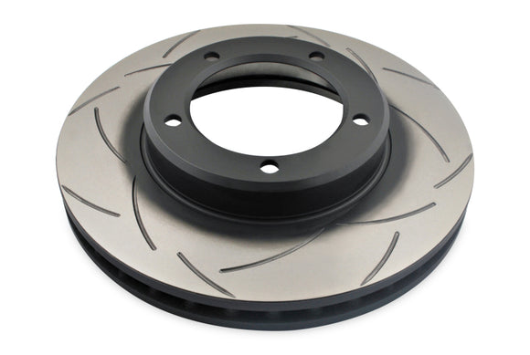 DBA 98-06 Toyota 70 Landcruiser (Feverse Mount) 4X4 Survival T2 Slotted Front Brake Rotor
