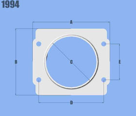 Vibrant MAF Sensor Adapter Plate for Subaru applications use w/ 3in Inlet I.D. filters only - 0