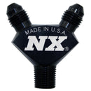 Nitrous Express 1/8NPT x 3AN x 3AN Billet Pure-Flo Y Fitting - Black-1
