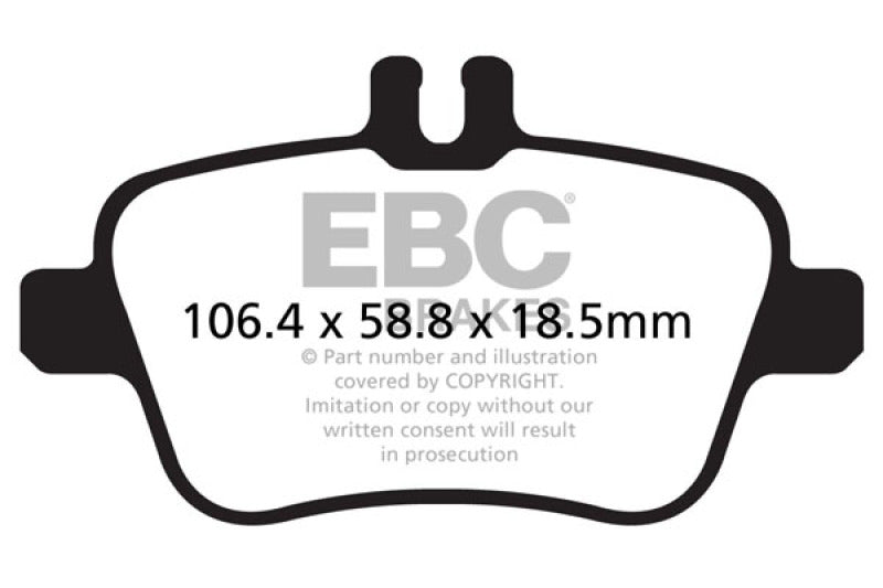 EBC 13+ Mercedes-Benz CLA250 2.0 Turbo Ultimax2 Rear Brake Pads - 0