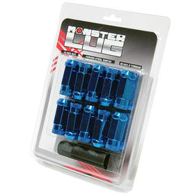 Wheel Mate Monster Locking Lug Nut Set of 4 - Blue 14x1.50 - 0