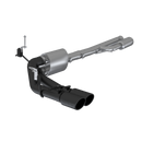 MBRP 2019+ Chevrolet Silverado 1500 4.5L/5.3L Pre-Axle Dual Side Exit w/ 4in OD Tip- Black Coated-3