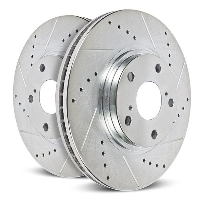 Power Stop Jeep Wrangler BBK Front Drilled & Slotted Rotor - Pair - 0