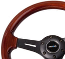 NRG Classic Wood Grain Steering Wheel (330mm) Wood Grain w/Matte Black 3-Spoke Center-3