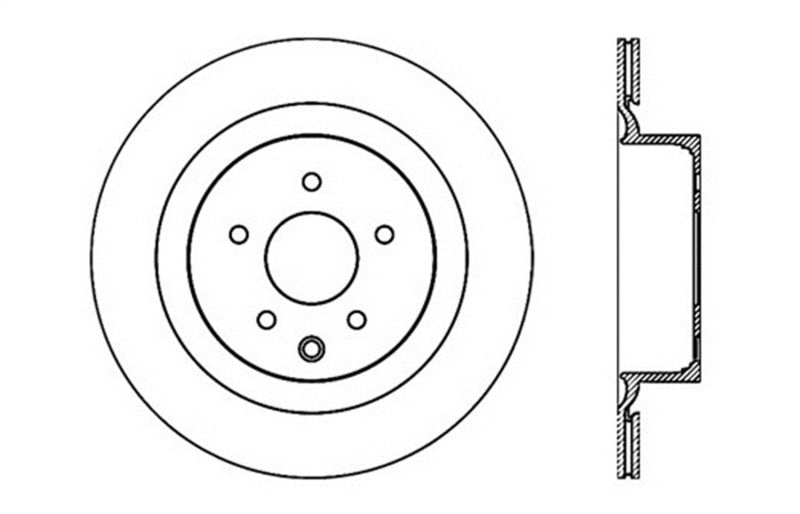 StopTech Infiniti G37 / Nissan 370Z SportStop Slotted & Drilled Rear Left Rotor - 0