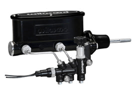 Wilwood HV Tandem M/C Kit w L/H Bracket & Prop Valve - 15/16in Bore Black-W/Pushrod - 0