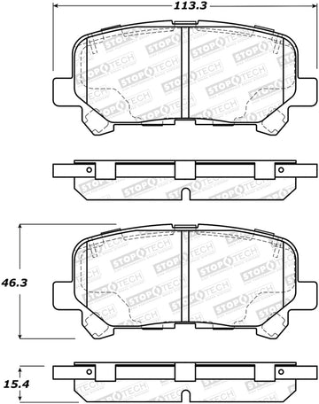 StopTech Street Brake Pads - Rear - 0