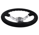 NRG Reinforced Steering Wheel (350mm / 3in. Deep) Blk Suede w/Hydrodipped Digi-Camo Spokes-4
