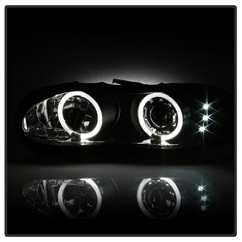 Spyder Chevy Camaro 98-02 Projector Headlights LED Halo LED Blk - Low H1 PRO-YD-CCAM98-HL-BK