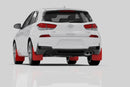 Rally Armor 19-21 Hyundai Elantra GT N Line/i30 Red UR Mud Flap w/Black Logo-5