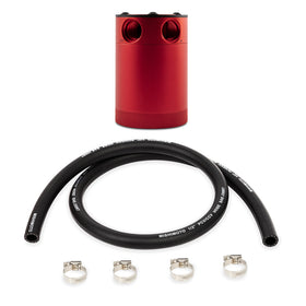 Mishimoto Compact Baffled Oil Catch Can - 2-Port - Red - 0