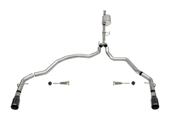 Corsa 2021-2025 Ford F-150 SuperCab/6.5ft Bed 3.5L V6 Sport Cat-Back Dual Rear Exit-Black PVD