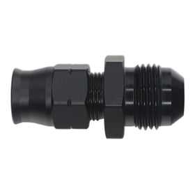 DeatschWerks 8AN Male Flare to 3/8in Hardline Compression Adapter - Anodized Matte Black - 0