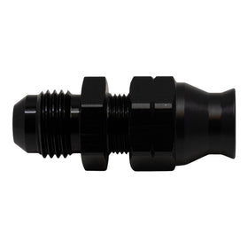 DeatschWerks 6AN Male Flare to 5/16in Hardline Compression Adapter - Anodized Matte Black - 0