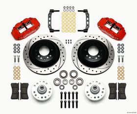 Wilwood Narrow Superlite 6R Front Hub & 1PC Rtr Kit 12.88in Dril -Red 74-80 Pinto/Mustang II