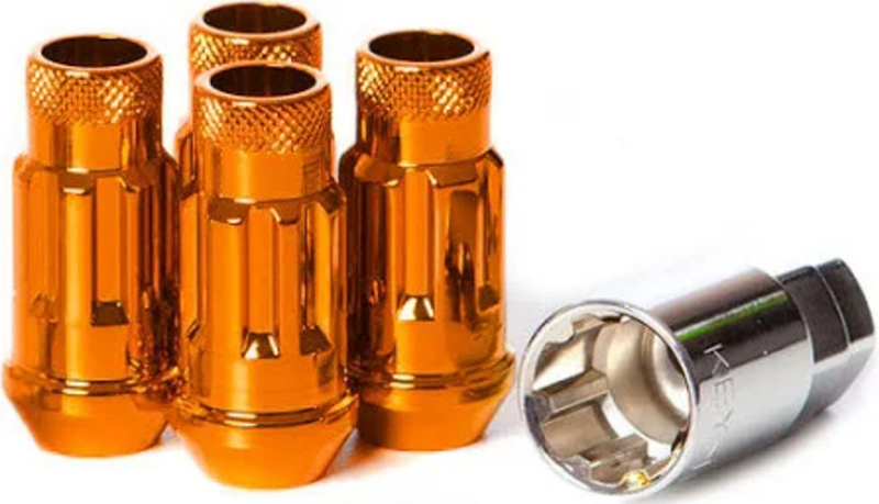 Wheel Mate Muteki SR48 Open End Locking Lug Nut Set of 4 - Orange 12x1.50 48mm