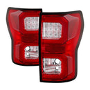 Spyder 07-13 Toyota Tundra V2 Light Bar LED Tail Lights - Red Clear ALT-YD-TTU07V2-LB-RC-1