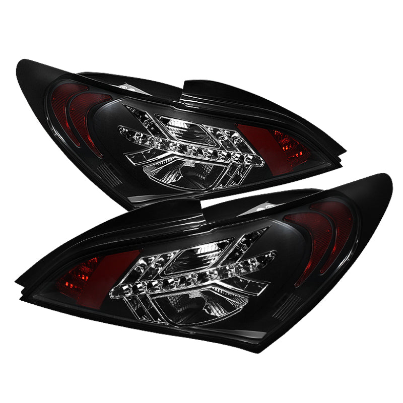 Spyder Hyundai Genesis 10-12 2Dr LED Tail Lights Black ALT-YD-HYGEN09-LED-BK - 0