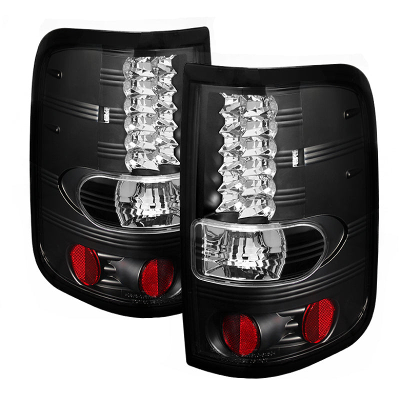 Spyder Ford F150 Styleside 04-08 (Not Fit Heritage & SVT)LED Tail Lights Black ALT-YD-FF15004-LED-BK - 0