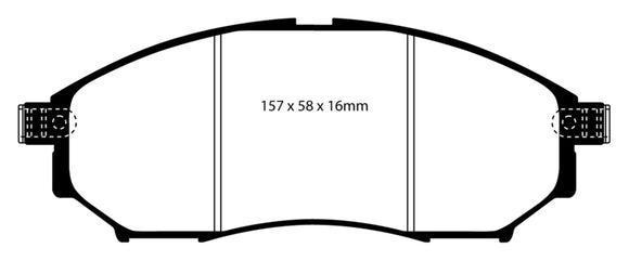 EBC 06-09 Infiniti FX35 3.5 Greenstuff Front Brake Pads