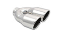 Vibrant 2.5in ID Dual 3.5in OD Round SS Exhaust Tip (Single Wall Angle Cut)-2
