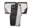 NRG Brushed Aluminum Sport Pedal A/T - Black w/Silver Carbon-2