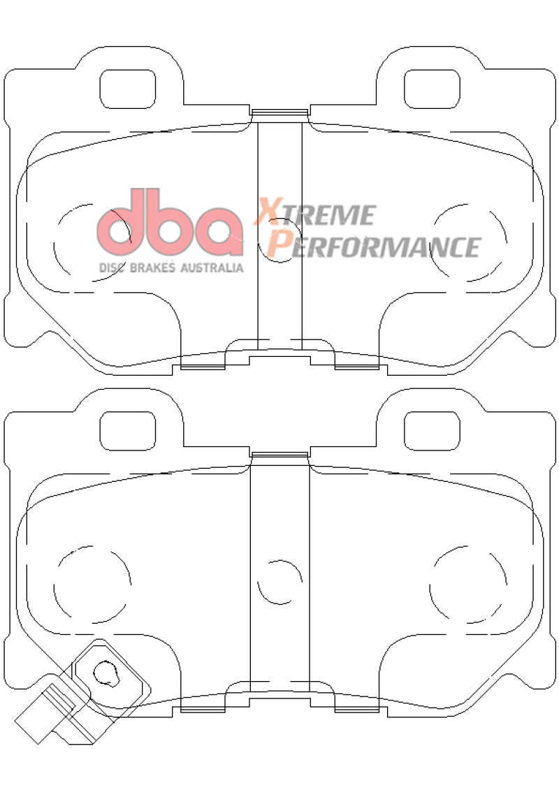 DBA 2009+ Nissan 370Z XP Extreme Performance Rear Brake Pads - 0