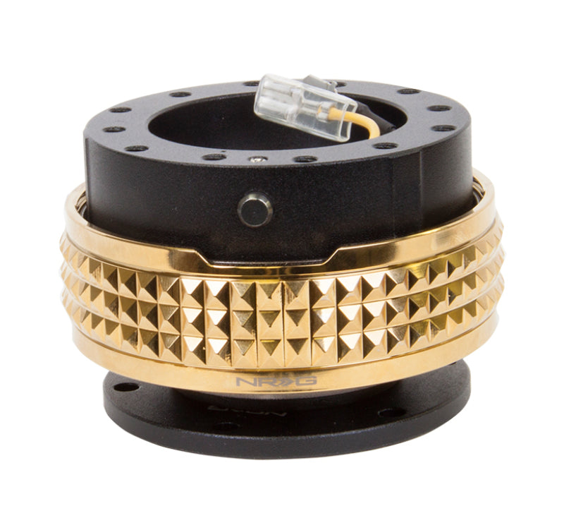 NRG Quick Release Kit - Pyramid Edition - Black Body / Chrome Gold Pyramid Ring - 0