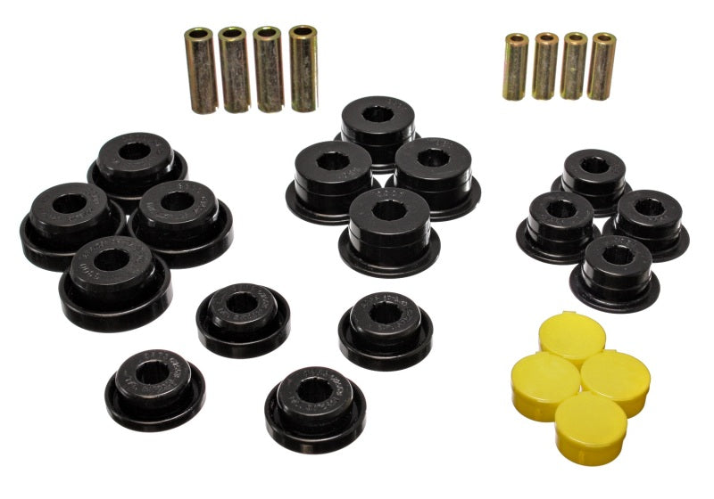 Energy Suspension 97-06 Jeep Wrangler TJ/YJ Black Front Control Arm Bushings (Must reuse OEM Outer S - 0