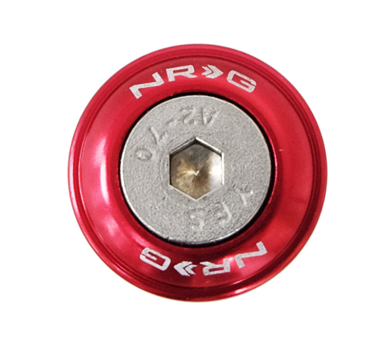 NRG Fender Washer Kit w/Rivets For Plastic (Red) - Set of 10 - 0