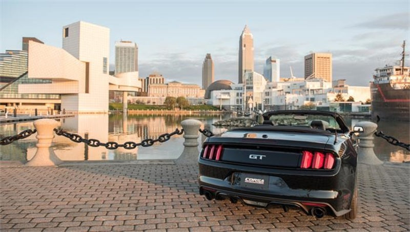 Corsa 2015-2017 Ford Mustang GT Convertible 5.0L V8 Black Xtreme Dual Rear Exit Exhaust - 0
