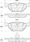 StopTech Street Touring 01-02 BMW Z3 / 03-09 Z4 / 10/90-07 3 Series Rear Brake Pads-1