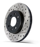 StopTech Select Sport Nissan Slotted and Drilled Left Rear Rotor-1