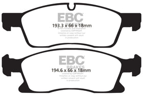 EBC 11+ Dodge Durango 3.6 Extra Duty Front Brake Pads - 0