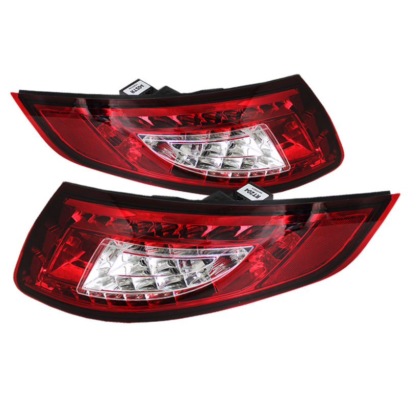 Spyder Porsche 997 05-08 LED Tail Lights Red Clear ALT-YD-P99705-LED-RC - 0