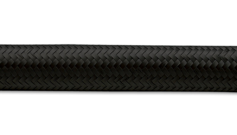 Vibrant -12 AN Black Nylon Braided Flex Hose (2 foot roll) - 0